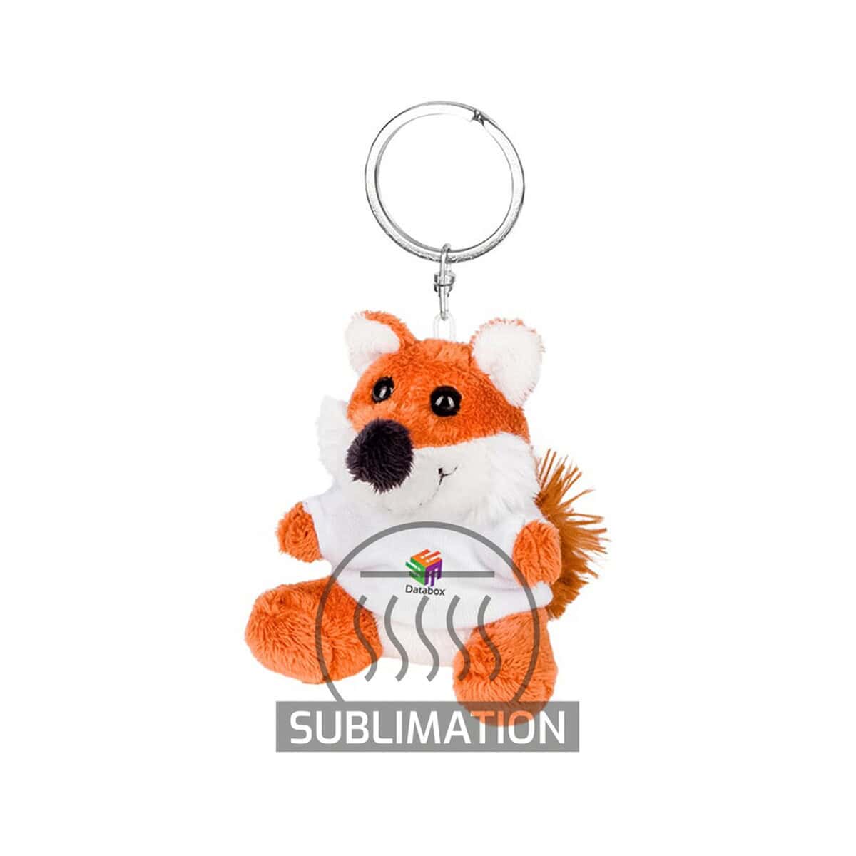 Miękka podkowa z pluszu, breloczek z zwierzakiem, lisek, gadżety reklamowe.