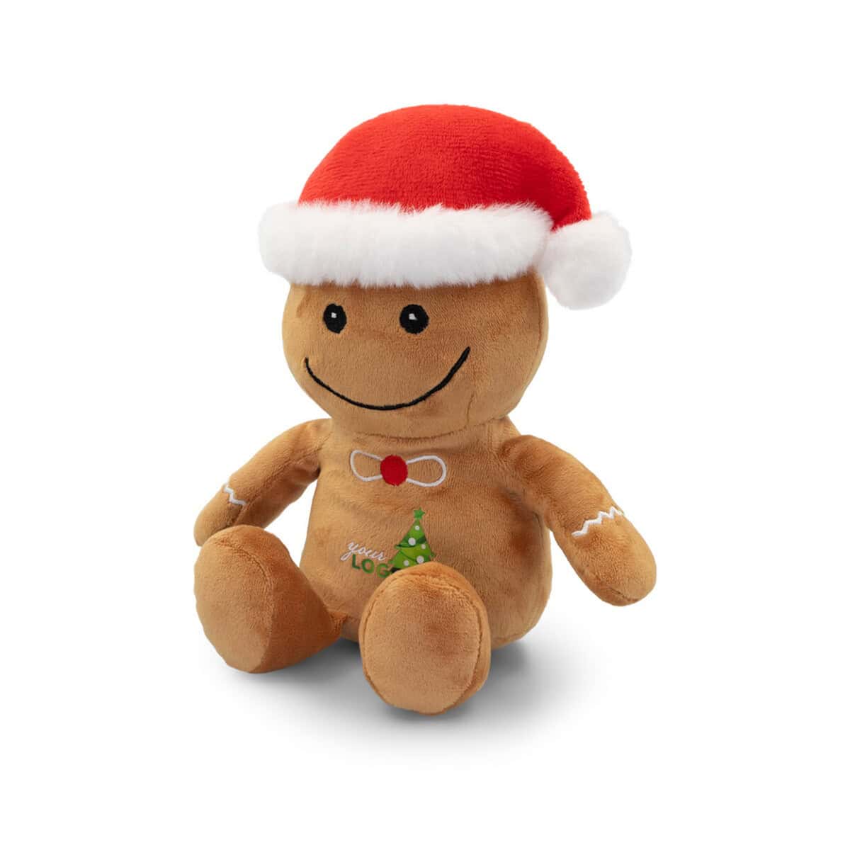 Misia pluszowa z czapeczką świętego Mikołaja, idealna na prezenty świąteczne i gadżety zimowe.