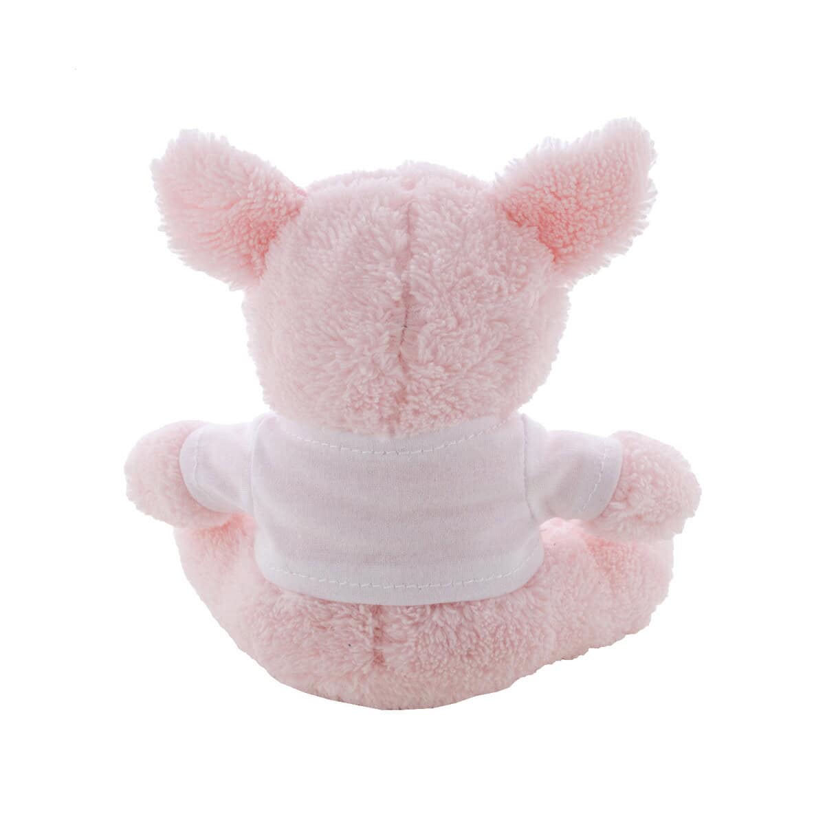 Pluszaki z logo – reoink pluszowa świnka rpet AP800033__B Miś pluszowy różowy, miękki i uroczy, idealny prezent dla dziecka, z t-shirtem, dla fanów maskotek, gadżet dziecięcy.