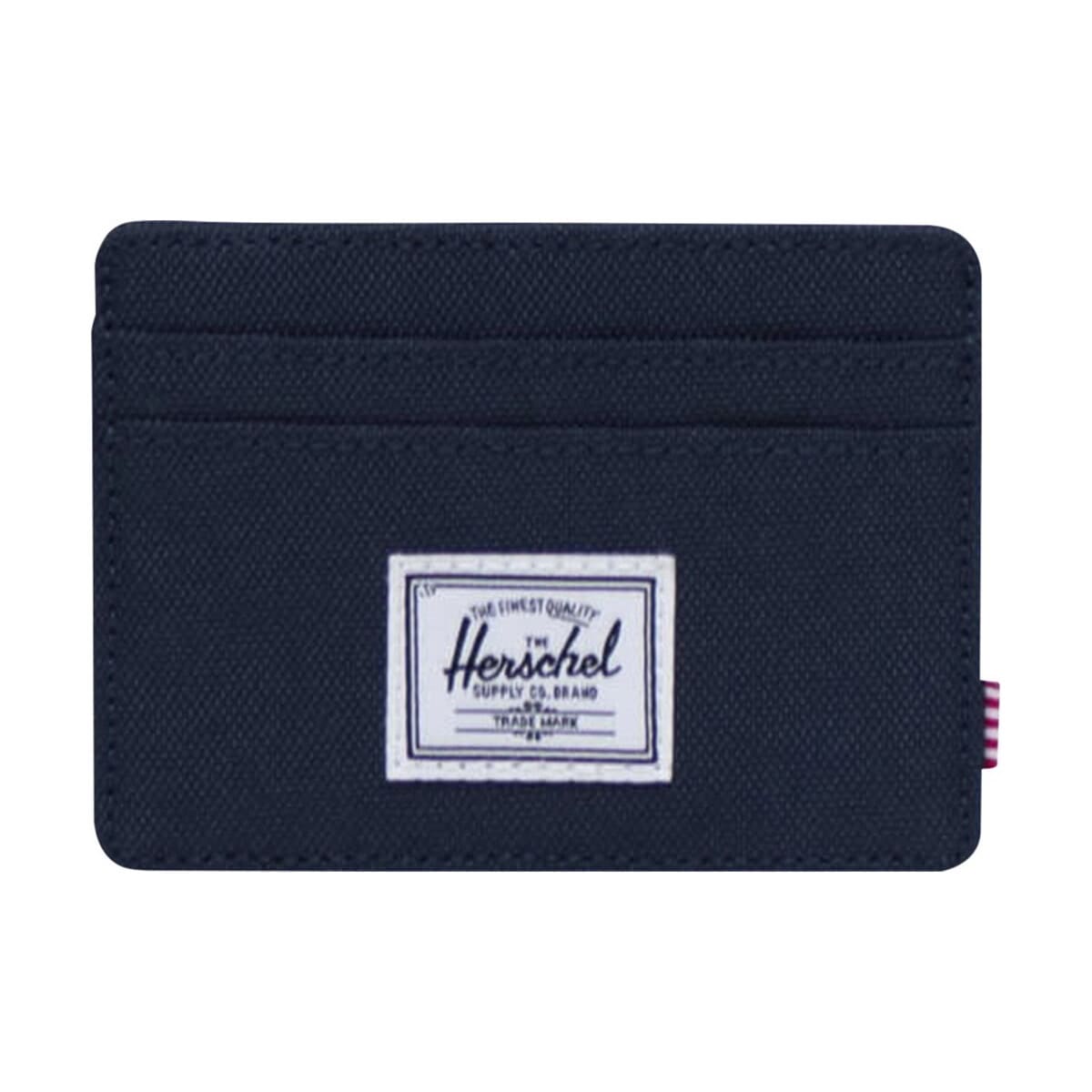 Portfele z logo – herschel charlie uchwyt na kartę rfid wykonany z materiałów z recyklingu 12075655_f1 Portfel z nadrukiem Herschel, elegancki i praktyczny gadżet firmowy.