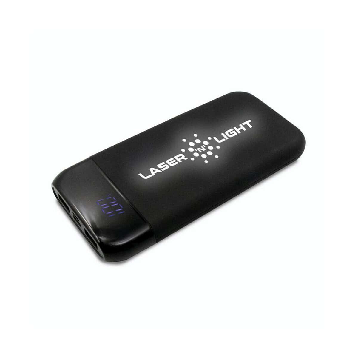 Powerbanki z logo – bezprzewodowy power bank 10000 mah exclusive collection, ładowarka bezprzewodowa 5w-15w | cory V1833-03_ILG01 Powerbank z funkcją laserowego grawowania, przenośny gadżet reklamowy, elegancki czarny design.