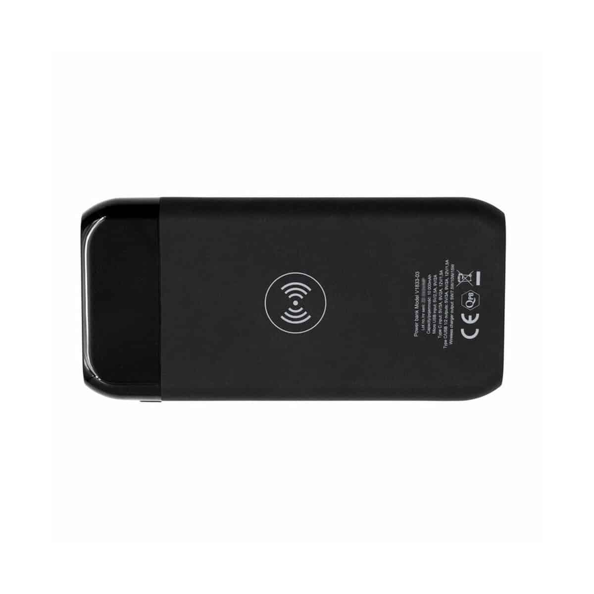 Powerbanki z logo – bezprzewodowy power bank 10000 mah exclusive collection, ładowarka bezprzewodowa 5w-15w | cory V1833-03_IUN01 Przenośny powerbank z funkcją ładowania bezprzewodowego i ochroną USB. Idealny gadżet na co dzień.