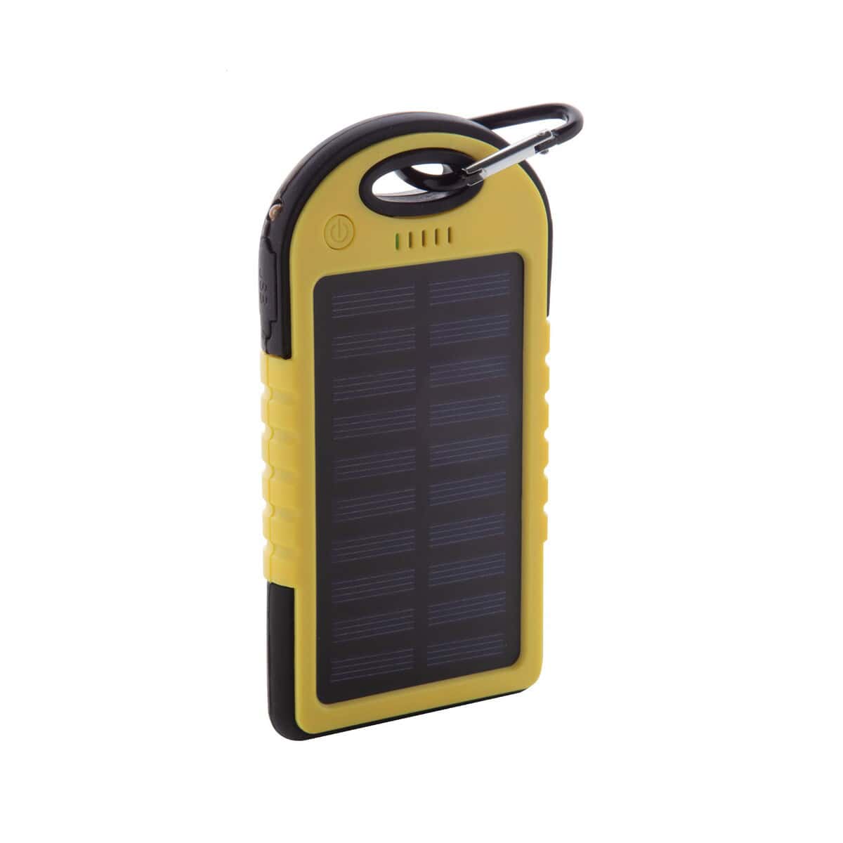 Powerbanki z logo – durabank power bank AP741932-02 Powerbank słoneczny, przenośna ładowarka solarna z karabińczykiem, idealna na wycieczki i podróże.