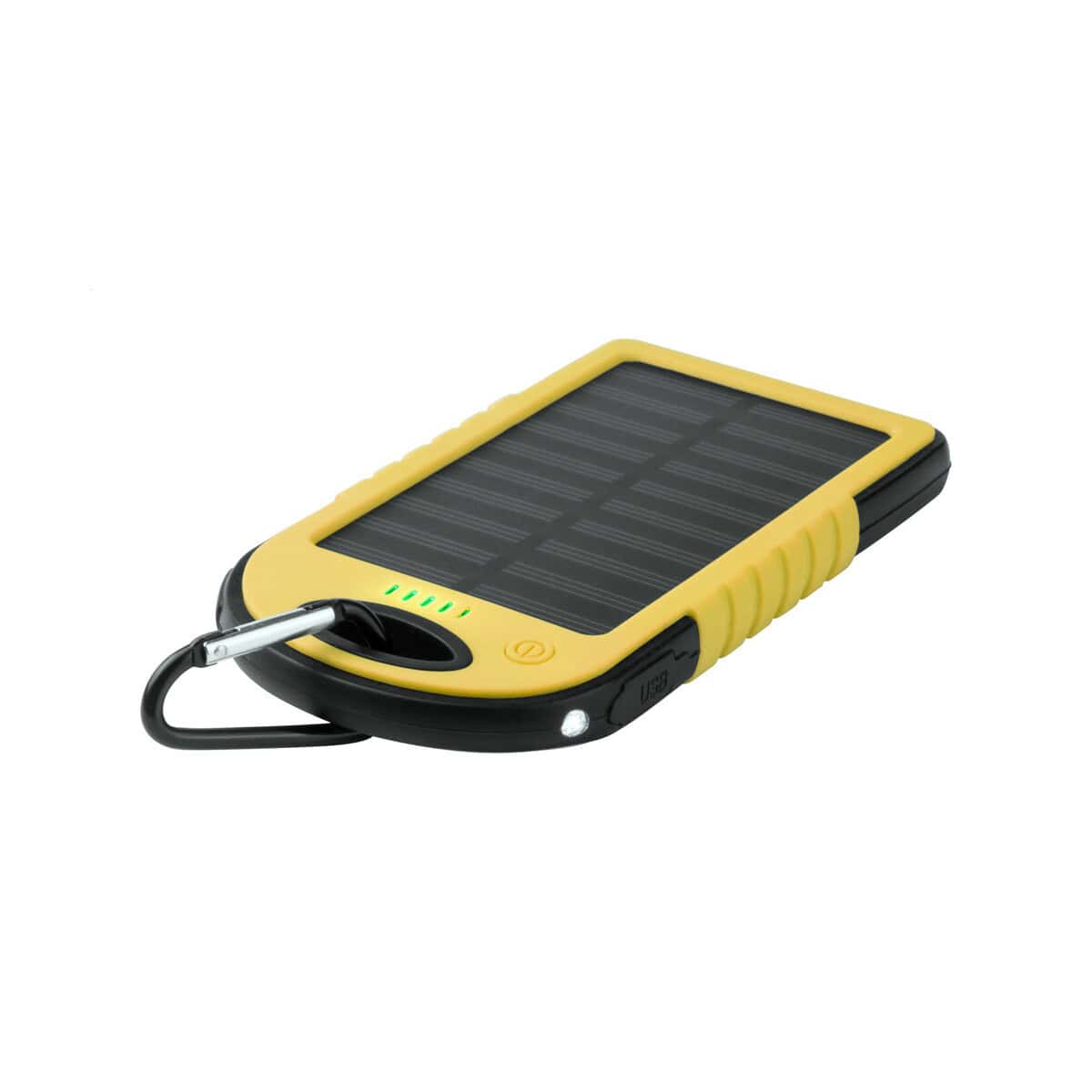 Powerbanki z logo – durabank power bank AP741932-02__B Powerbank słoneczny, przenośna ładowarka energii, ekologiczne akcesoria gorący gadżet.