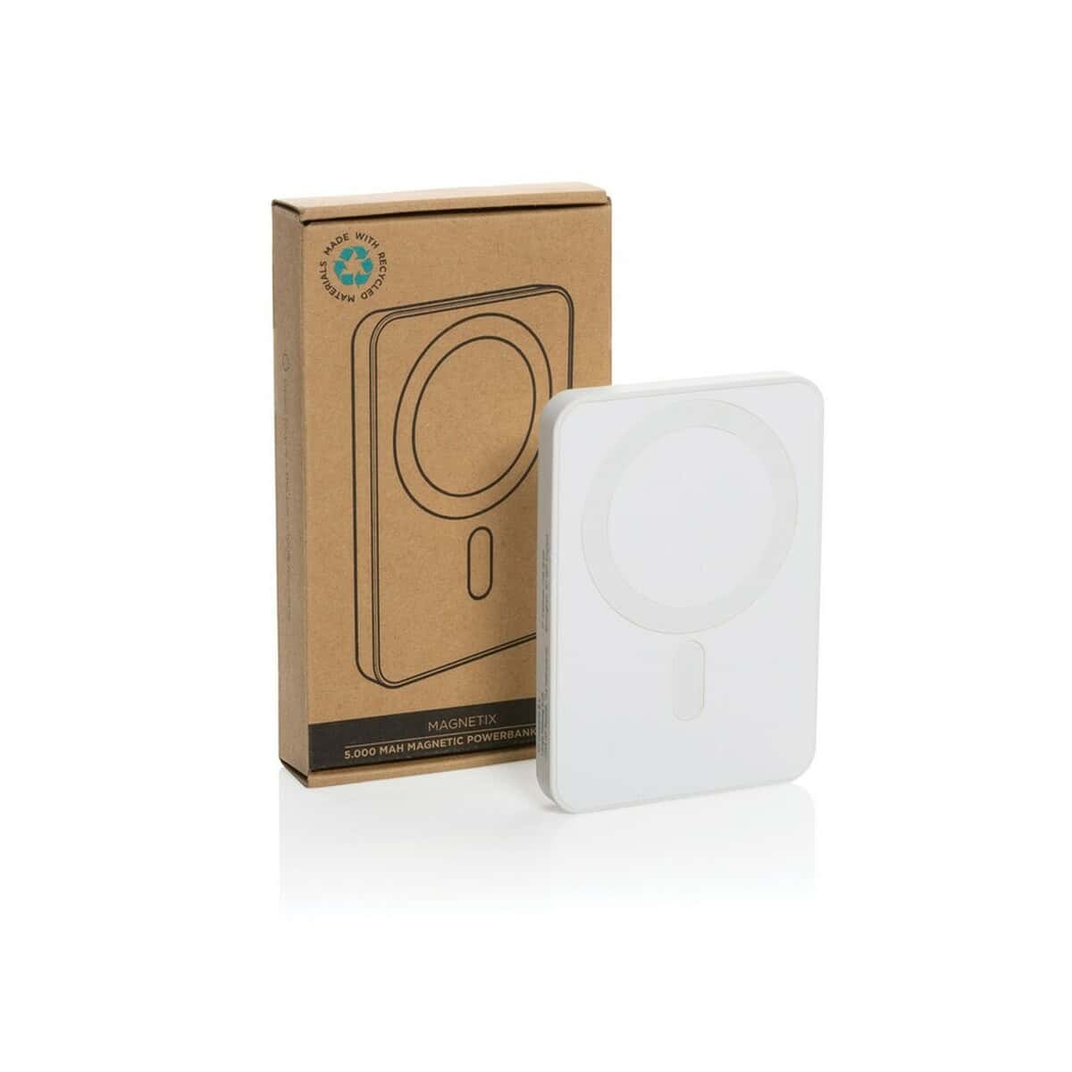 Powerbanki z logo – magnetyczny bezprzewodowy power bank 5000 mah magnetix P322.403__P_500 Magnetyczny powerbank, 5000mAh, elegancki i praktyczny gadżet na prezent.