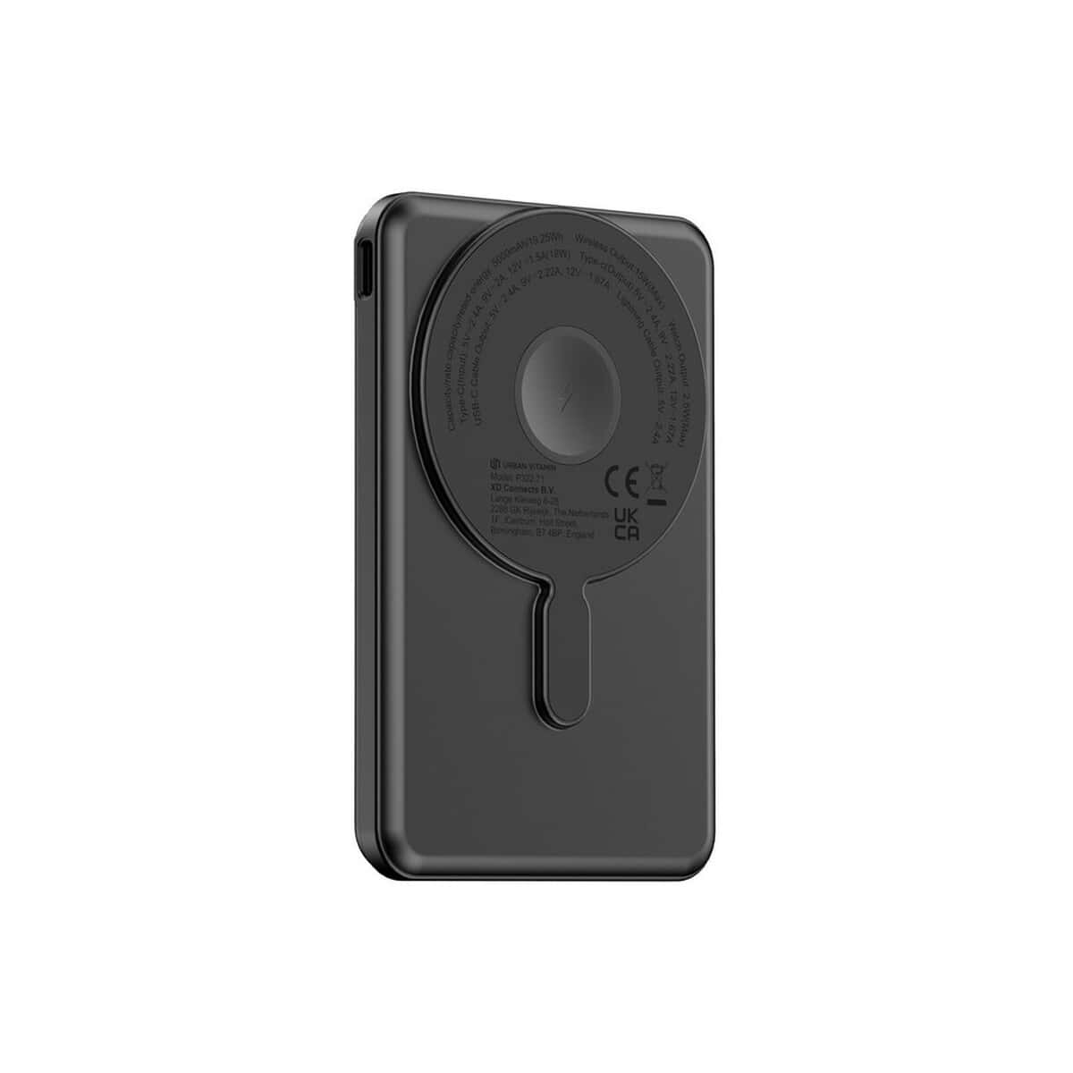 Powerbanki z logo – magnetyczny power bank 5000 mah urban vitamin redwood P322.7101__B_1 Powerbank przenośny z logo - gadżet reklamowy na prezent, idealny dla firm.