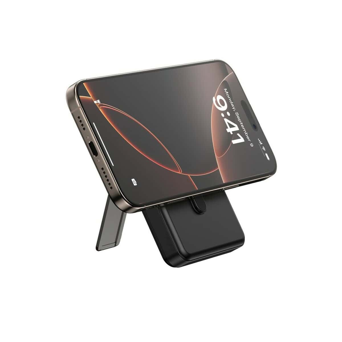 Powerbanki z logo – power bank 10000 mah, ładowarka bezprzewodowa urban vitamin delano P322.7201__B_5 Powerbank z etui do ładowania smartfona, nowoczesne gadżety promocyjne.