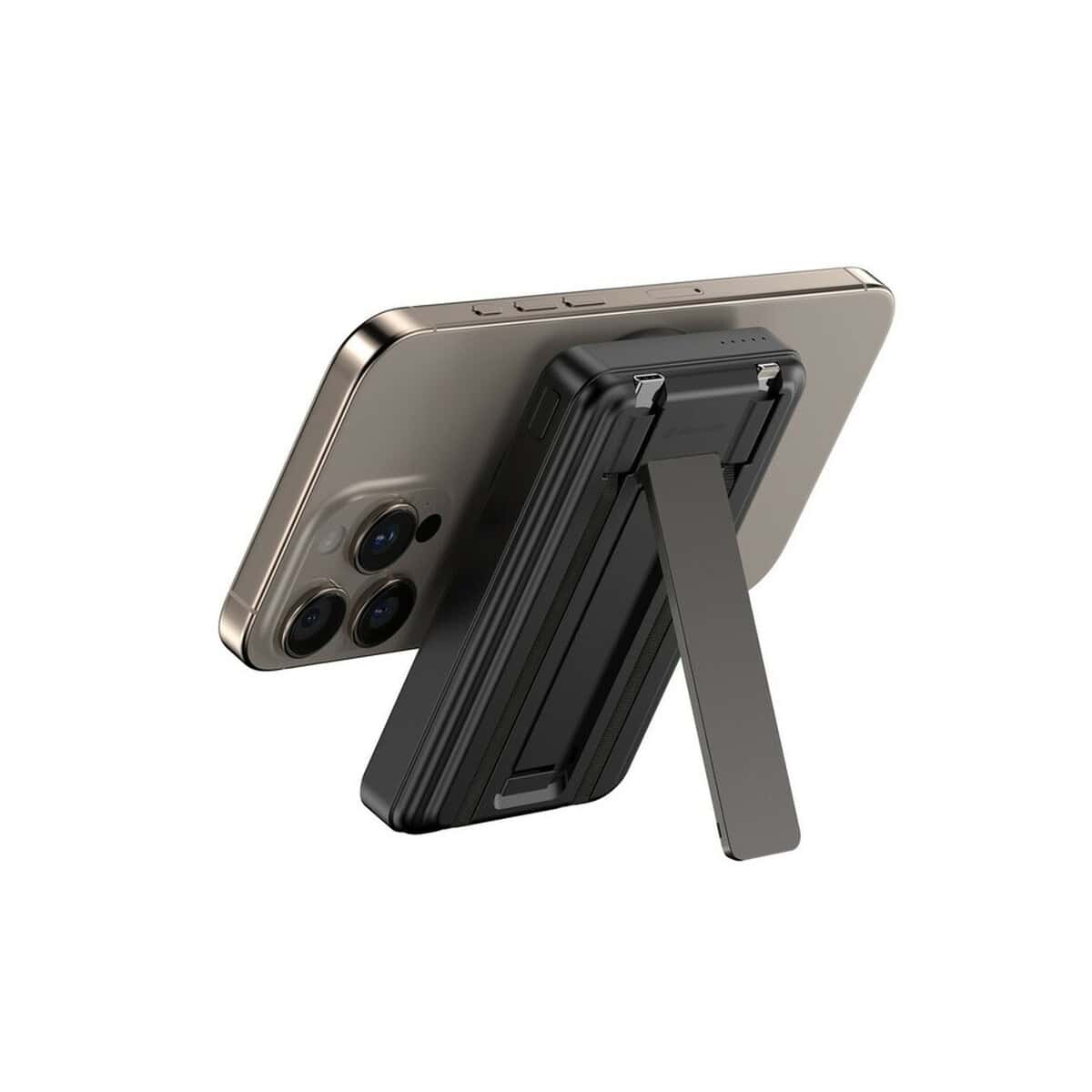 Powerbanki z logo – power bank 10000 mah, ładowarka bezprzewodowa urban vitamin delano P322.7201__B_6 Przenośny uchwyt na telefon, praktyczny gadżet dla każdego użytkownika.