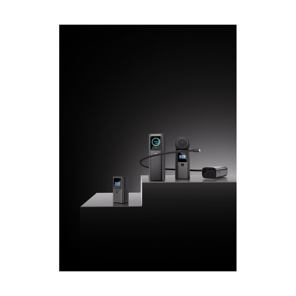 Powerbanki z logo – power bank 10000 mah urban vitamin campbell P322.7602__M_402 Nowe gadżety elektroniczne, powerbanki i ładowarki na ładnej czarnej prezentacji.