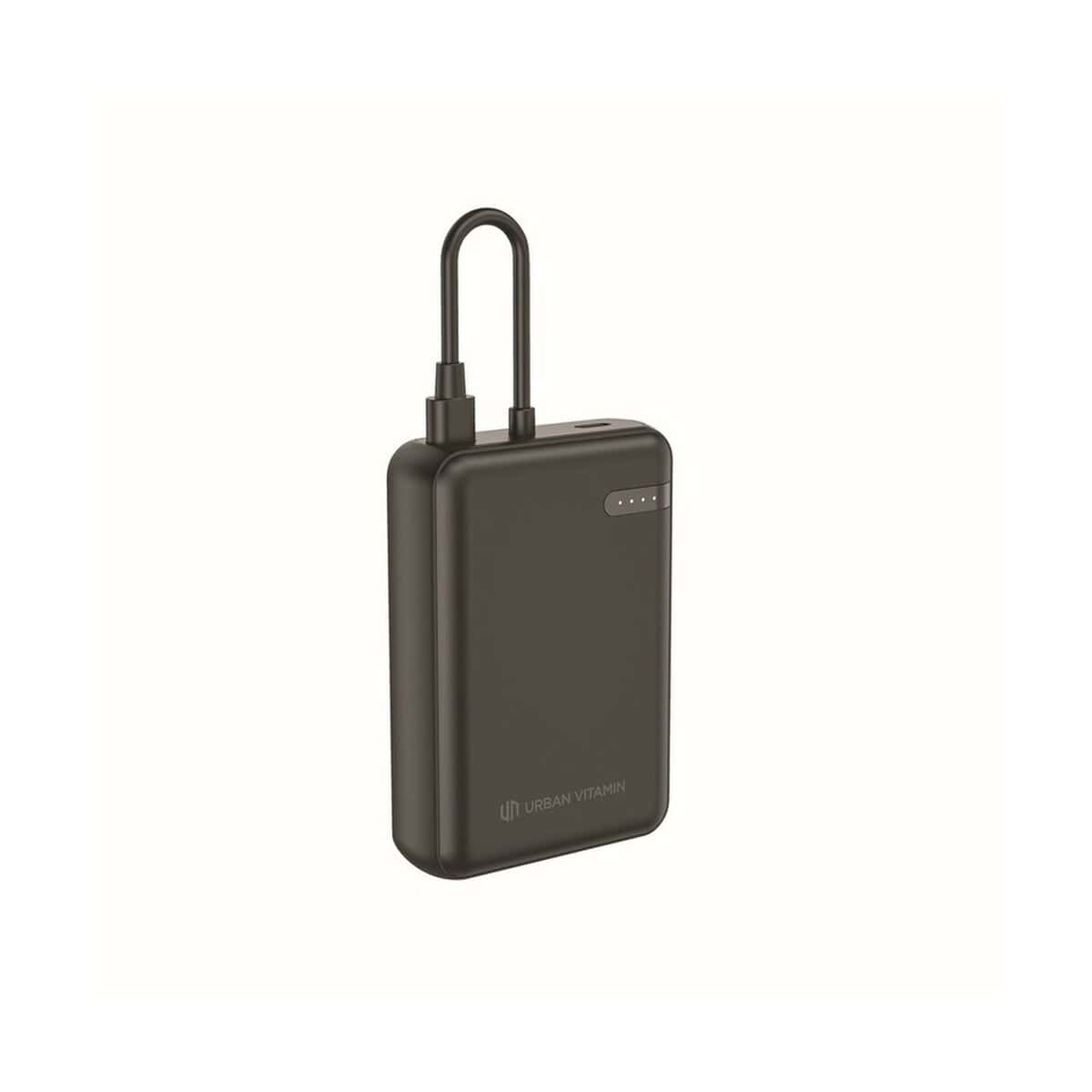 Powerbanki z logo – power bank 10000 mah urban vitamin fullerton P322.8701__O_S_0 Powerbank urban vitamin z funkcją ładowania portable charger 10000 mAh, czarny, elegancki design, idealny gadżet.
