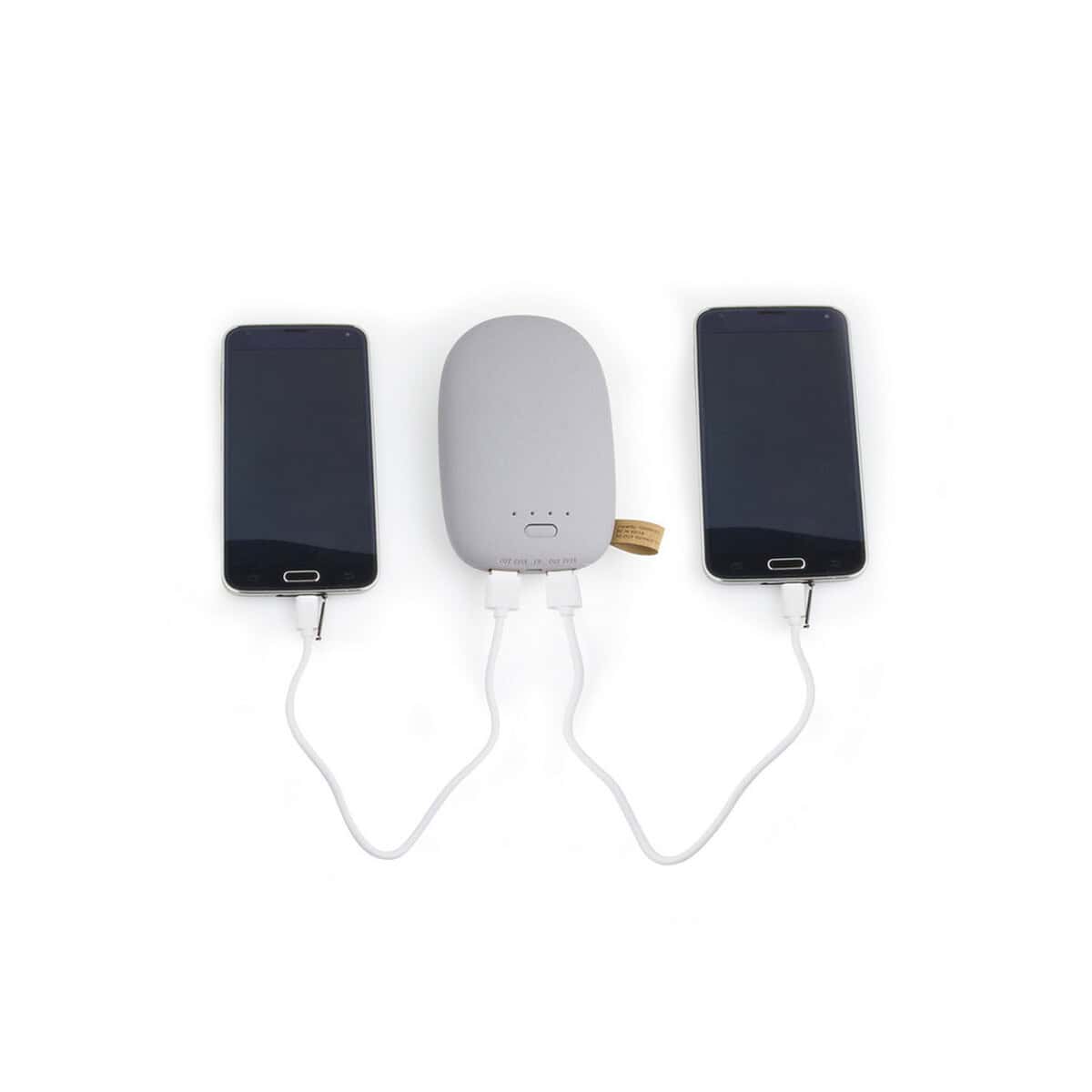 Powerbanki z logo – power bank 10400 mah air gifts „kamień” | carol V3383-19_AAA06 Przenośny powerbank do ładowania smartfonów i akcesoriów elektronicznych.