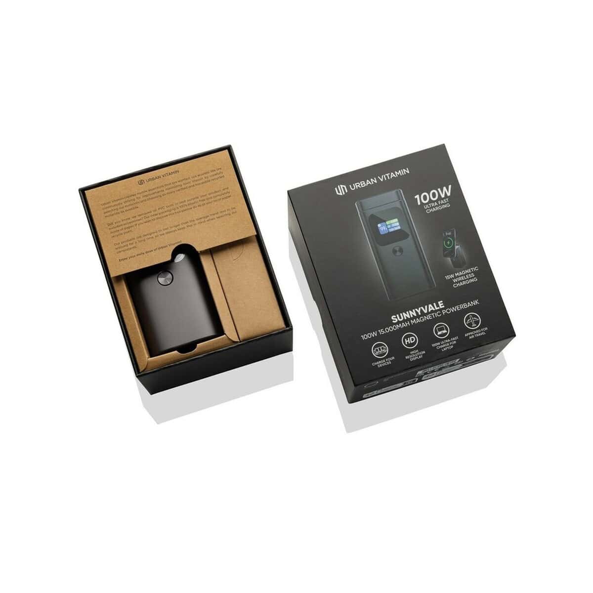 Powerbanki z logo – power bank 15000 mah urban vitamin sunnyvale P322.7702__P_500 Ładowarka magnetyczna do telefonów, szybkie ładowanie 100W.