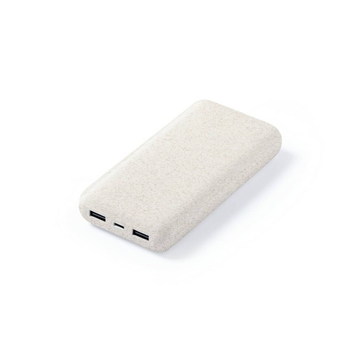 Przenośny powerbank z białym wykończeniem, stylowe gadżety komputerowe.
