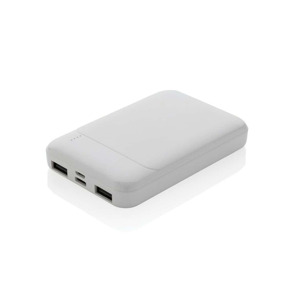 Powerbank z ładowarkami USB, idealny gadżet na podróż i do codziennego użytku.
