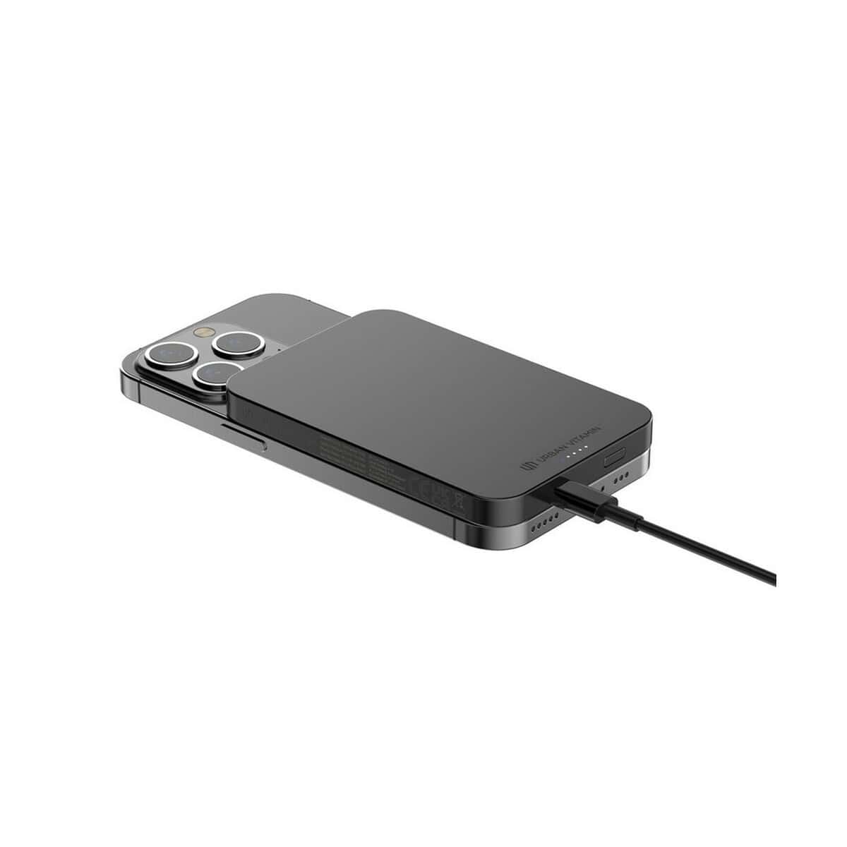 Powerbanki z logo – power bank 5000 mah urban vitamin richmond, rabs P322.821__B_10 Powerbank do telefonu z ładowarką, przenośna bateria, gadżet elektroniczny.