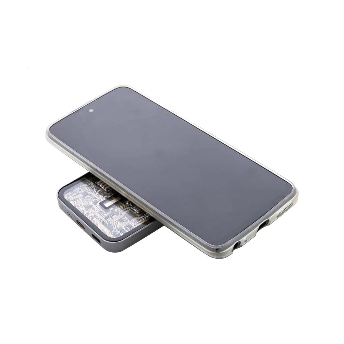 Powerbanki z logo – ralusee power bank AP864073-21__FC2 Telefon z powerbankiem, gadżet reklamowy, nowoczesne akcesoria, z nadrukiem, integracja urządzeń.