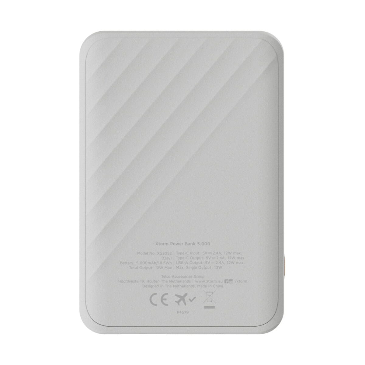 Powerbanki z logo – xtorm xg205 go2 powerbank 12 w 5000 mah z szybkim ładowaniem 12440901_b1 Power bank z logo, nowoczesny i przenośny gadżet elektroniczny.