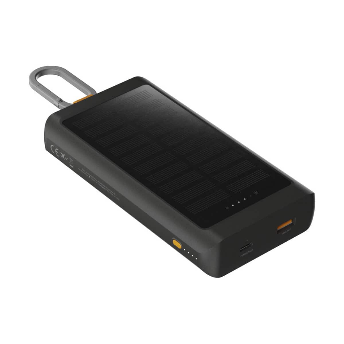 Powerbanki z logo – xtorm xg2s101 go2 powerbank solarny o pojemności 10.000 mah i mocy 15 w ze światłem 12447984 Przenośny powerbank solarny z panelami słonecznymi. Ekologiczne źródło energii na ładowanie urządzeń.