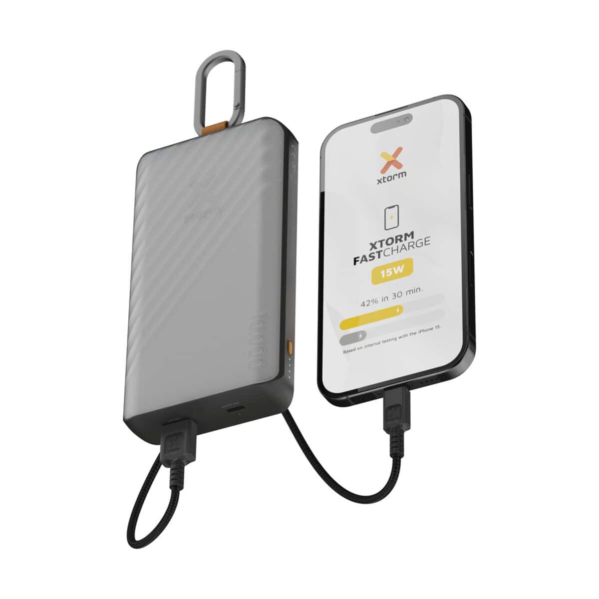 Powerbanki z logo – xtorm xg2s101 go2 powerbank solarny o pojemności 10.000 mah i mocy 15 w ze światłem 12447984_e2 Powerbank z logo Gadzety.pl i ładowarką do smartfona, gadżety promocyjne, prezent tech.