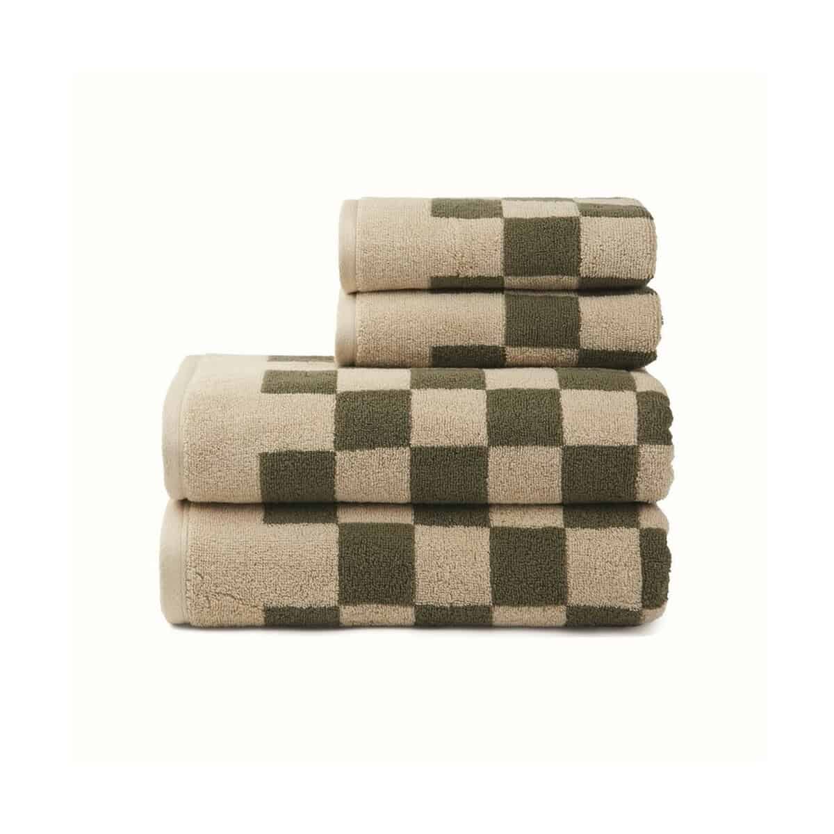 Ręczniki z logo – zestaw ręczników vinga elba, 4 el. VG597-06_V4500307__O_S_0 Białe i beżowe ręczniki z szarymi wzorami, zestaw domowy, praktyczne gadżety gospodarstwa domowego, tekstylia kąpielowe i ręczniki, wysokiej jakości ręczniki.