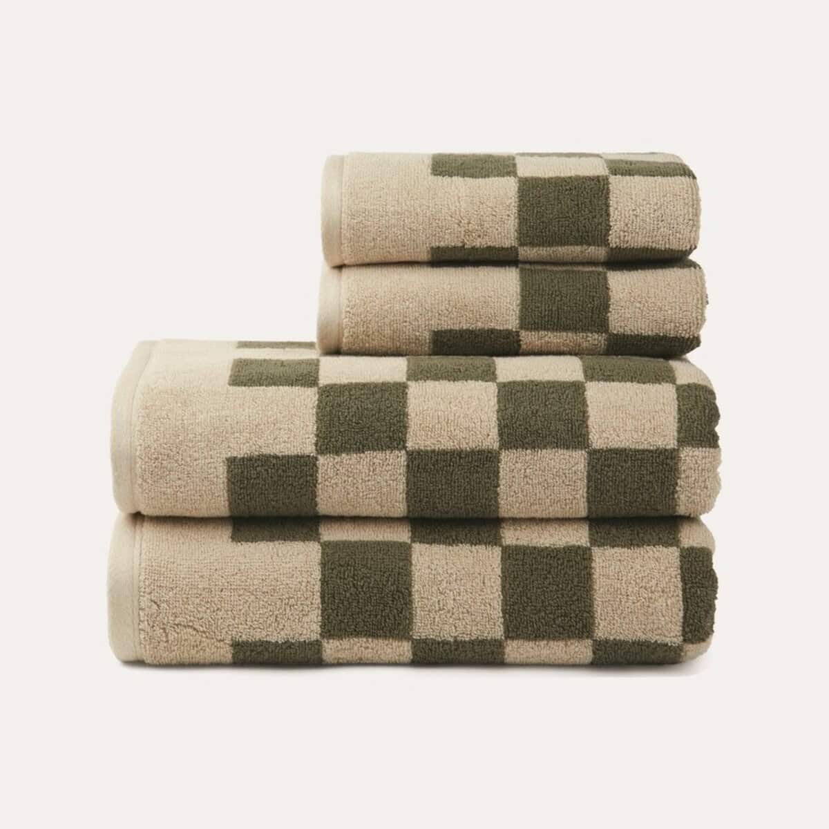 Ręczniki z logo – zestaw ręczników vinga elba, 4 el. VG597-06_V4500307__O_S_C_0 Czteropak ręczników w kratkę, tekstylia z nadrukiem loga, firma gadżety, upominki reklamowe, aranżacja wnętrz.