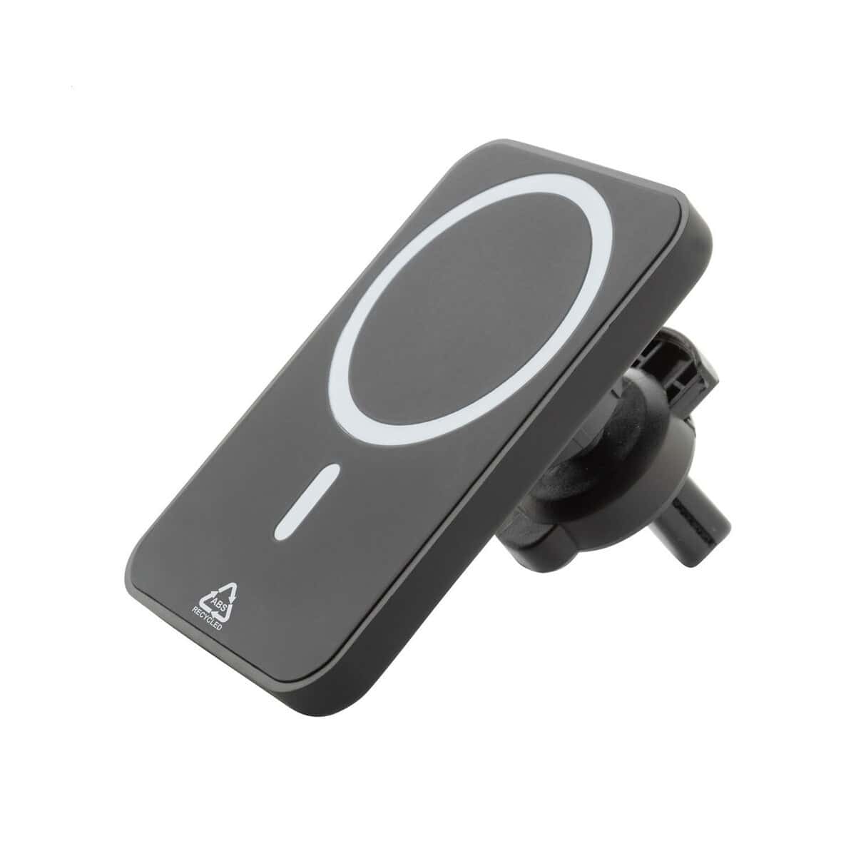 Samochodowe uchwyty do telefonu z logo – chargeway samochody uchwyt na telefon AP864063-10__B Akcesoria do samochodów, uchwyt na telefon, magnetyczny, czarny, z białym wzorem.