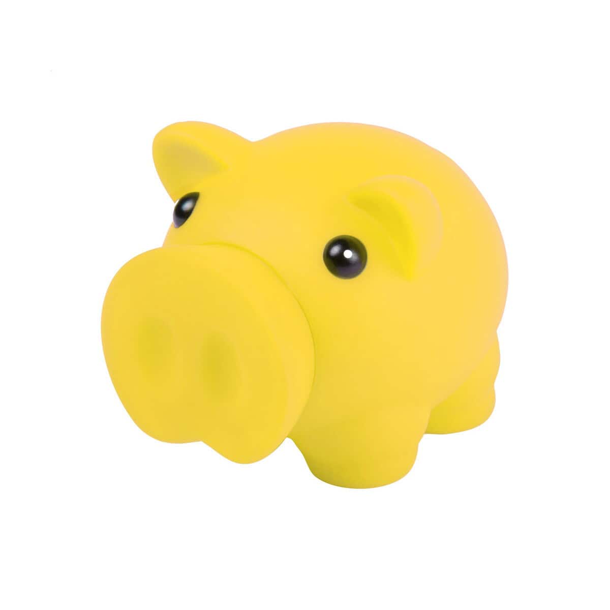 Kolorowa figurka świnki z gumy, gadżet promocyjny, idealny na prezent, personalizowany upominek.