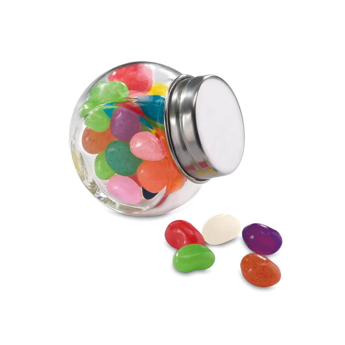 Słodycze z logo – żelki beandy kc7103-99 Kolorowe cukierki w słoiku, gadżety reklamowe i upominki, słodycze z logo, gadżety promocyjne słodycze.