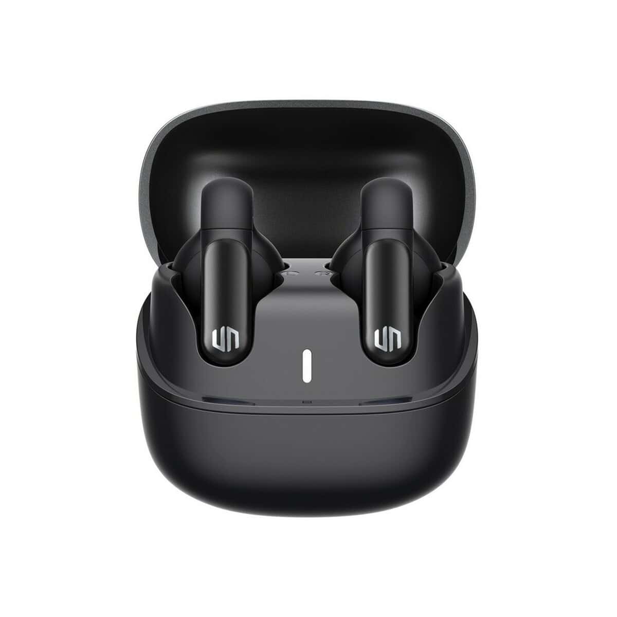 Słuchawki z logo – douszne słuchawki bezprzewodowe urban vitamin long beach P331.5601__B_1 Słuchawki bezprzewodowe TWS w etui, nowoczesny design, wysokiej jakości akcesoria audio.