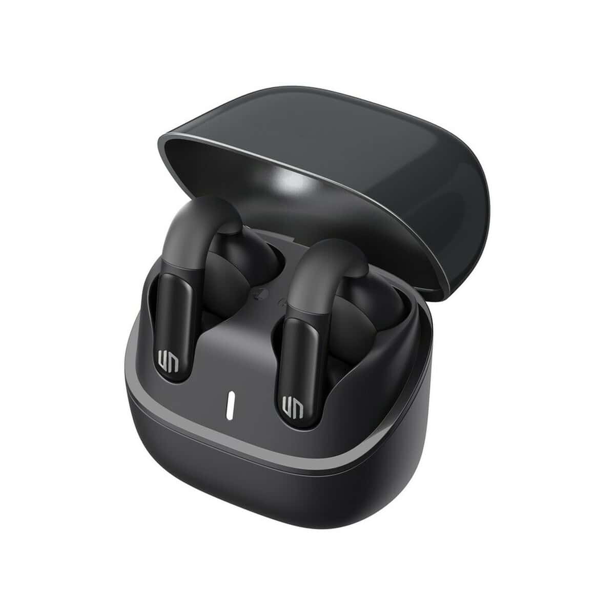 Słuchawki z logo – douszne słuchawki bezprzewodowe urban vitamin long beach P331.5601__B_7 1. Bezprzewodowe słuchawki douszne w etui, czarne, wygodne do słuchania muzyki.