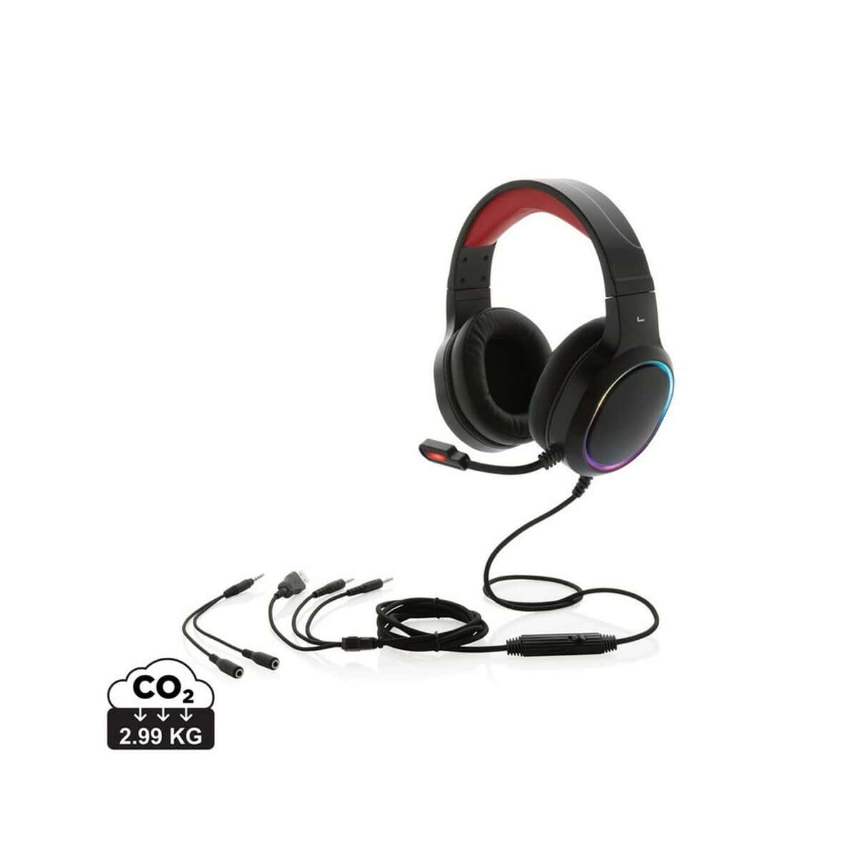 1. Słuchawki gamingowe z mikrofonem LED, komfortowe i stylowe do gier.