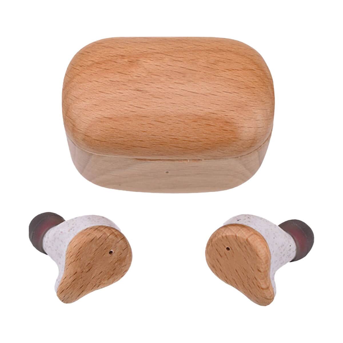 Słuchawki z logo – prixton słuchawki douszne tws163 2pa18571_f1 Drewno i gąbka, piłki do słuchawek, drewniane etui na słuchawki, personalizowane gadżety, akcesoria muzyczne.