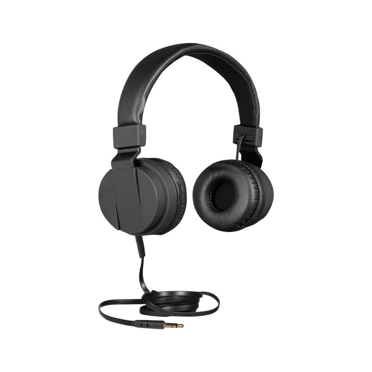 Słuchawki gamingowe na uszy, czarne, przewodowe, wysokiej jakości, akcesoria komputerowe.