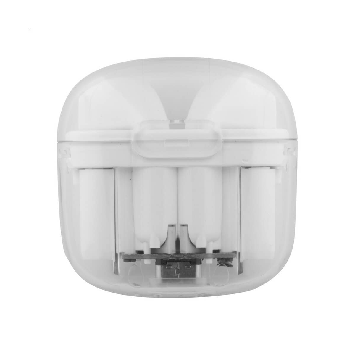 Słuchawki z logo – trance przezroczyste słuchawki bezprzewodowe rabs AP864031-01__A Biały etui na słuchawki AirPods z przezroczystym pokrywką.