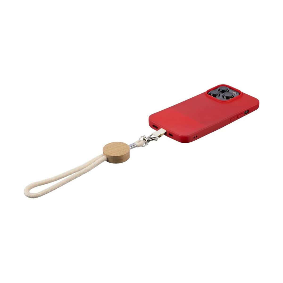 Smycze z logo – smycz na telefon VA131-00_AAA03 Przenośny Bluetooth telefon z brelokiem i smyczą do gadżetów promocyjnych.