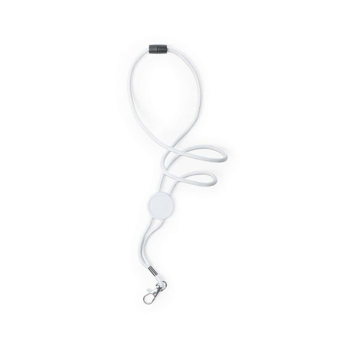 1. Przenośny identyfikator na lanyardze z breloczkiem i sznurkiem do kluczy.