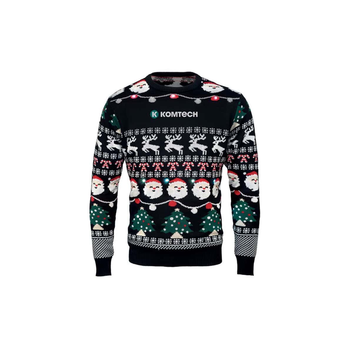 Swetry z logo – świąteczny sweter led s/m shamis cx1553-03-print Gadżety świąteczny sweter z reniferami i Mikołajem na prezent. Idealny na święta i zimowe okazje. Do personalizacji i promowania marki.