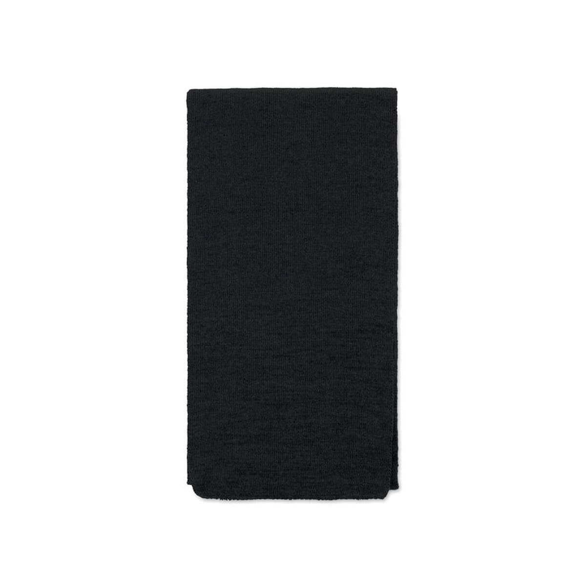 Szaliki z logo – szalik z poliestru rpet rafy mo2338-03-back Czarna opaska na głowę, gadżet, akcesoria sportowe, upominek reklamowy, ochraniacz na włosy.