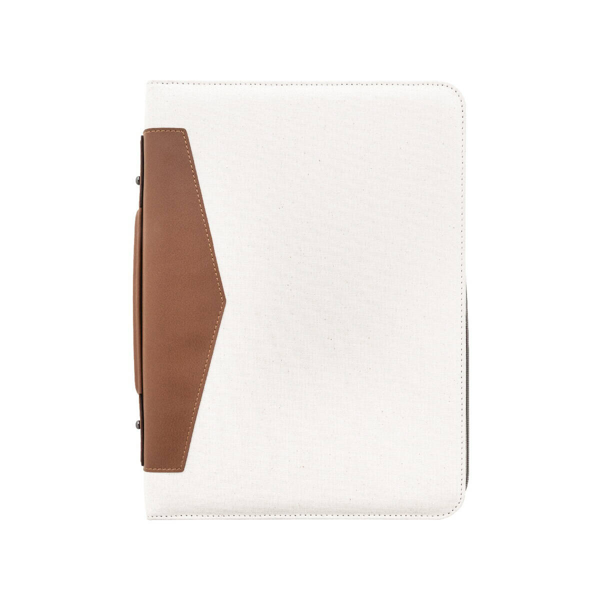 Teczki z logo – carbasa zip teczka na dokumenty z płótna pochodzącego z recyklingu AP808296-00__B Notesz na gadżety z logo, personalizacja, nowoczesny design, upominek firmowy.