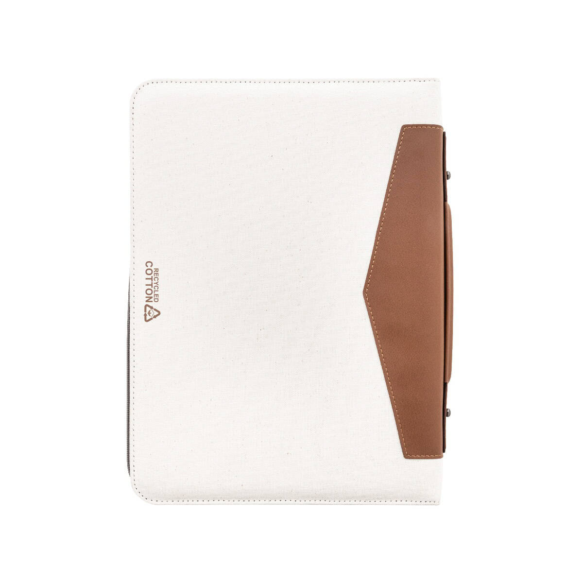 Teczki z logo – carbasa zip teczka na dokumenty z płótna pochodzącego z recyklingu AP808296-00__D Anty UV etui na dokumenty z recyklingu, elegancki design biurowy, gadżety promocyjne.