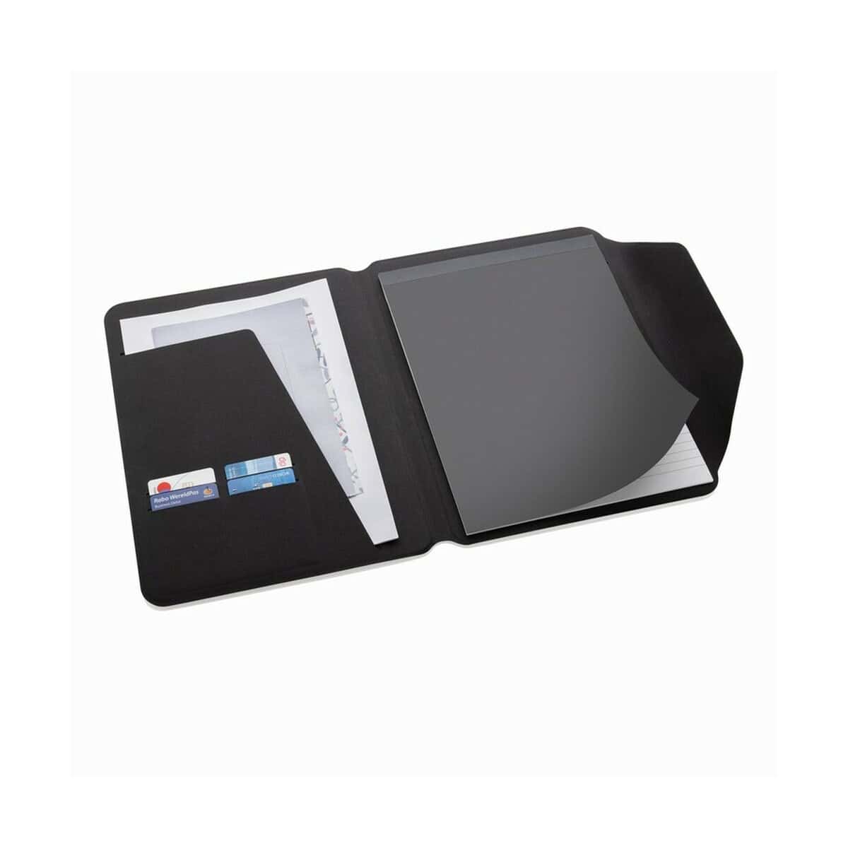 Teczki z logo – teczka konferencyjna a4 aware™ rpet teri P774.6501__B_4 Etui na dokumenty z organizerem i lusterkiem, idealne gadżety firmowe i upominki reklamowe.