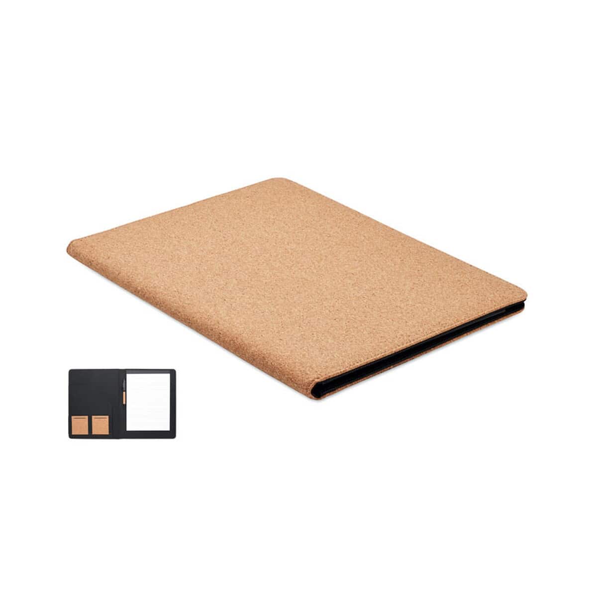 Podkładka pod notes z korka z opcją personalizacji - elegancki gadżet biurowy.