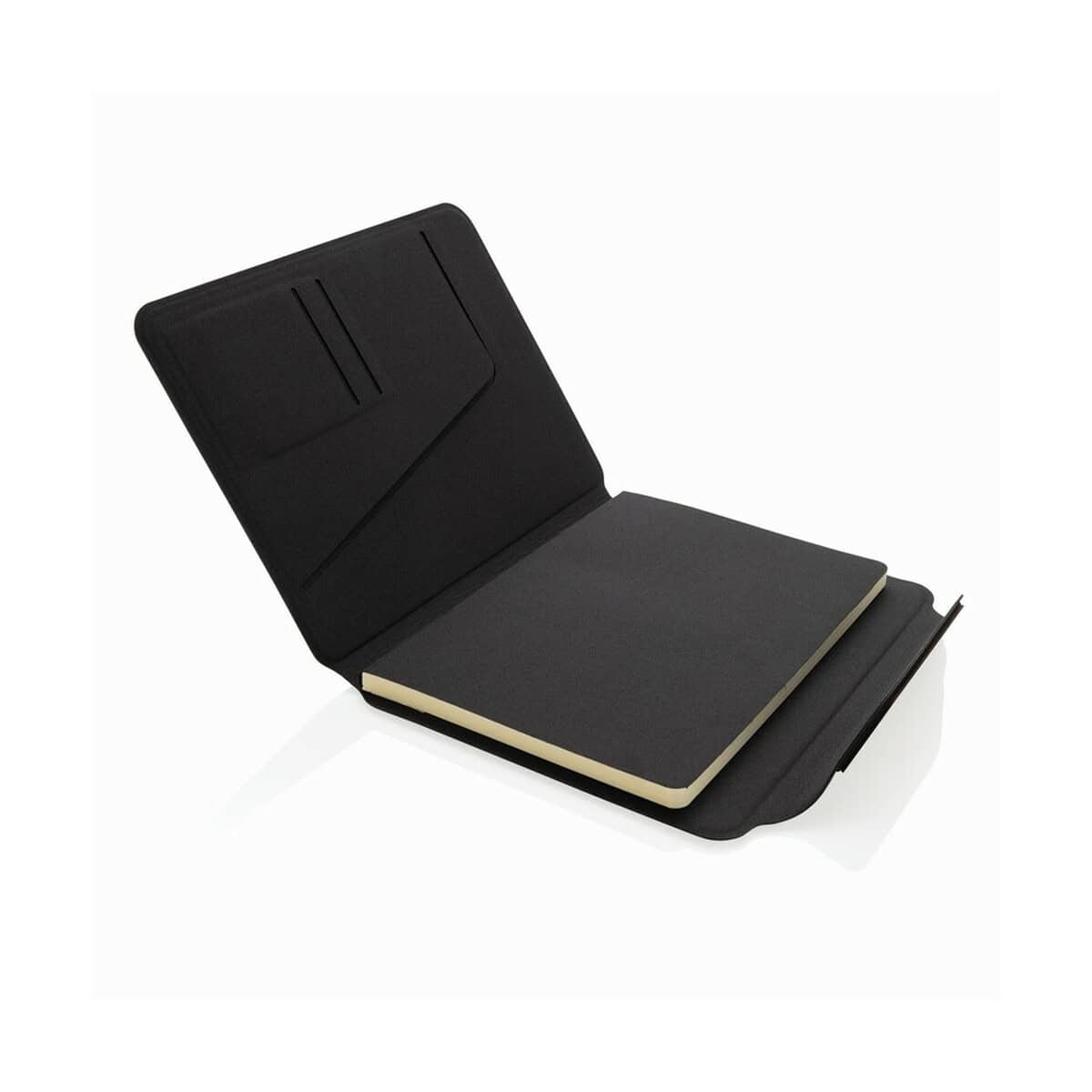 Teczki z logo – teczka konferencyjna a5 aware™ rpet teri P774.6401__B_2 Notes: The provided image URL appears to be of a black notebook in a carrying case, potentially customizable or promotional. Using this context, I will generate relevant SEO text.