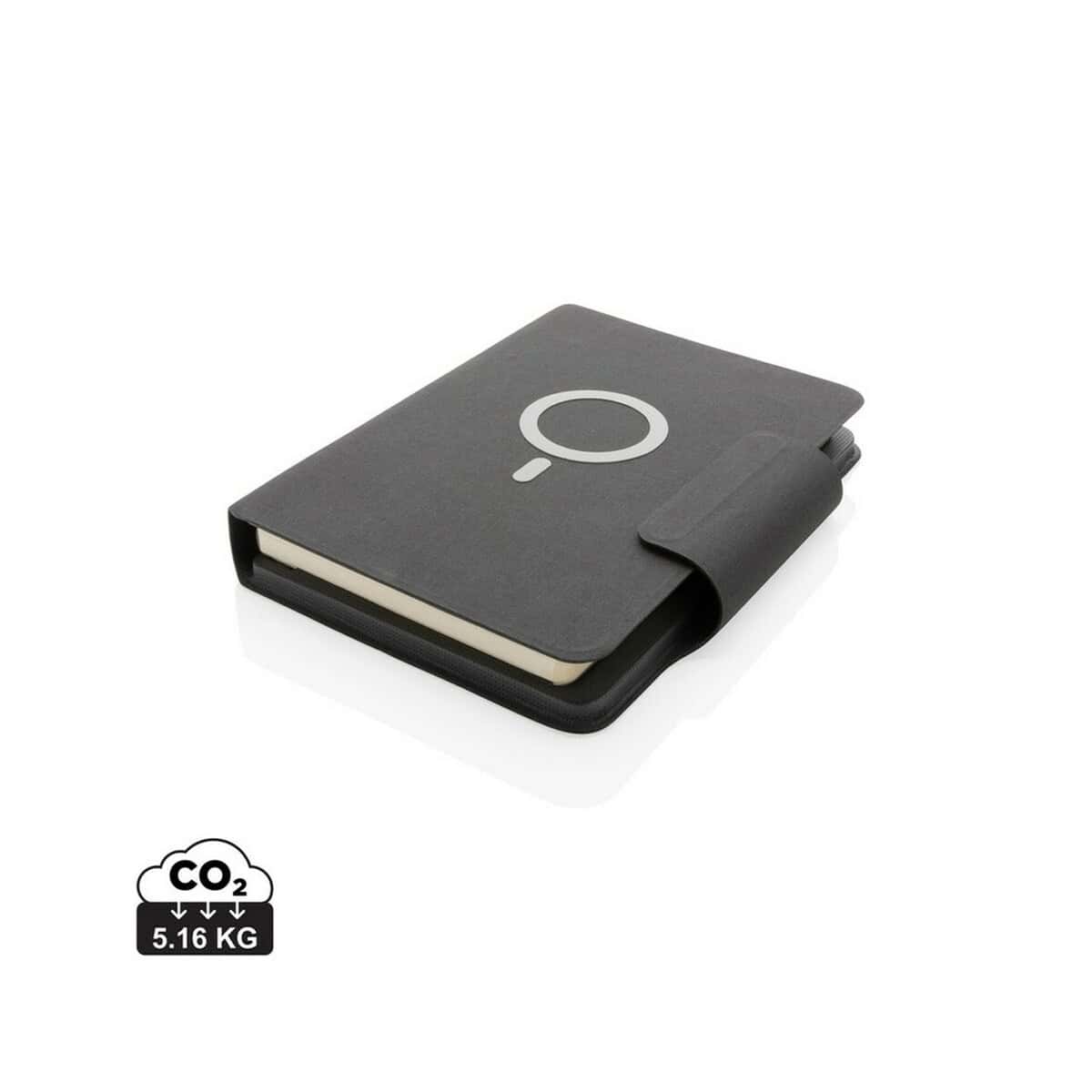 1. notesik z ekologiczno-energetyczną ikoną i schowkiem na długopisy.