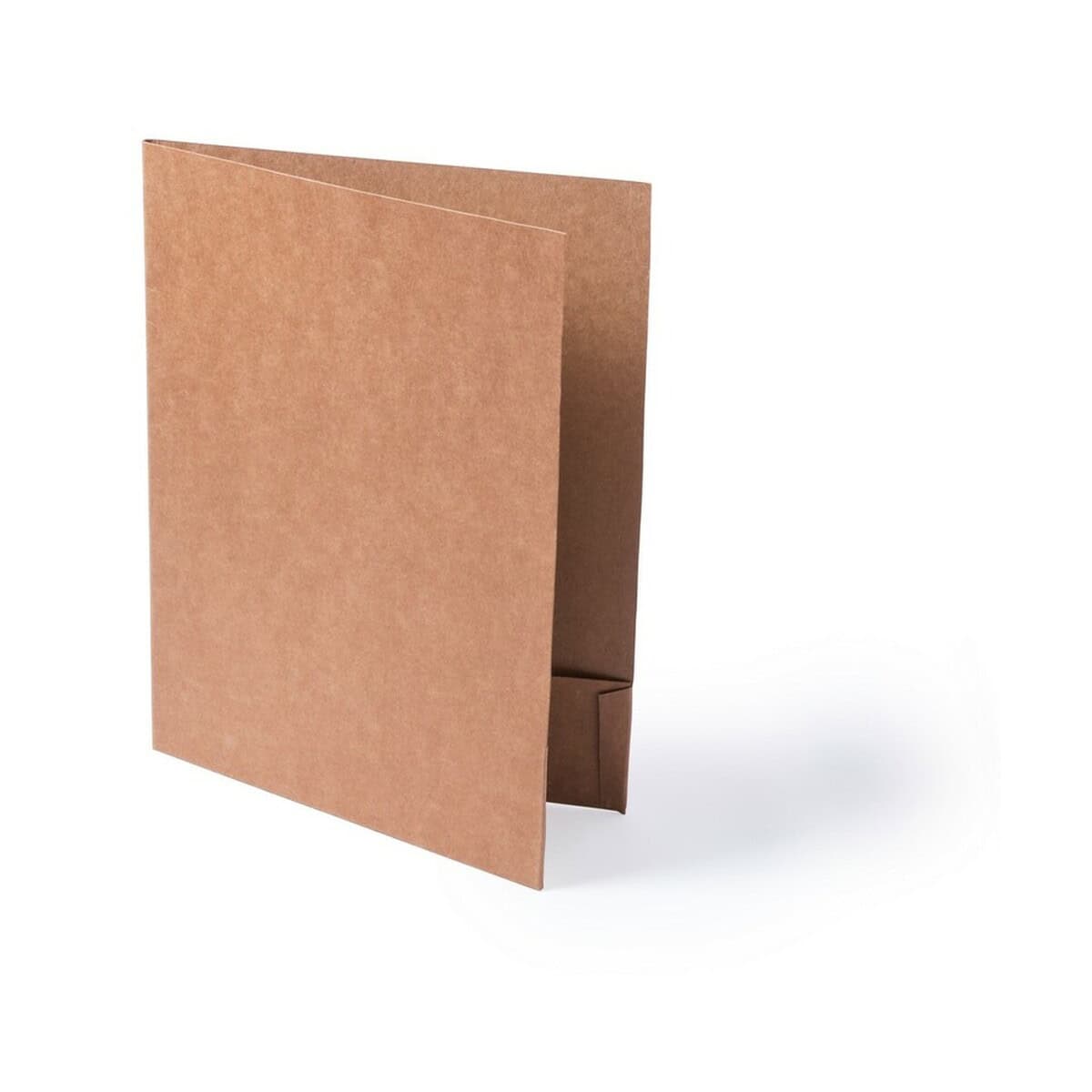 Teczki z logo – teczka na dokumenty ok. a4 V2918-00_AAA02 Ekologiczna teczka z brązowego kartonu na gadżety reklama wyposażenie biura.