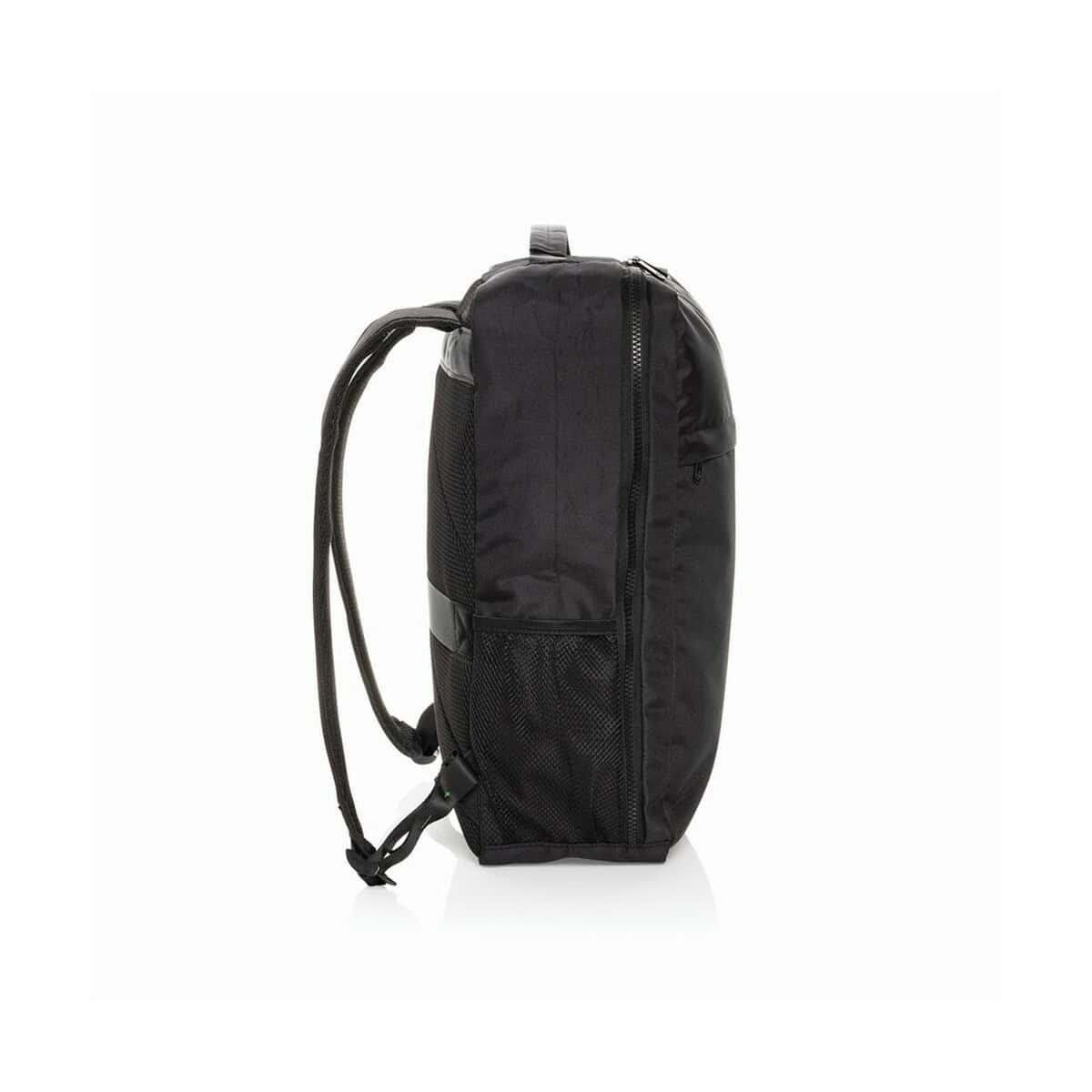 Torby na laptopa z logo – plecak na laptopa 15,6″ swiss peak aware™ rpet P763.4301__B_3 Czarny plecak z organizerem na gadżety i akcesoria, idealny dla studentów i podróżników.