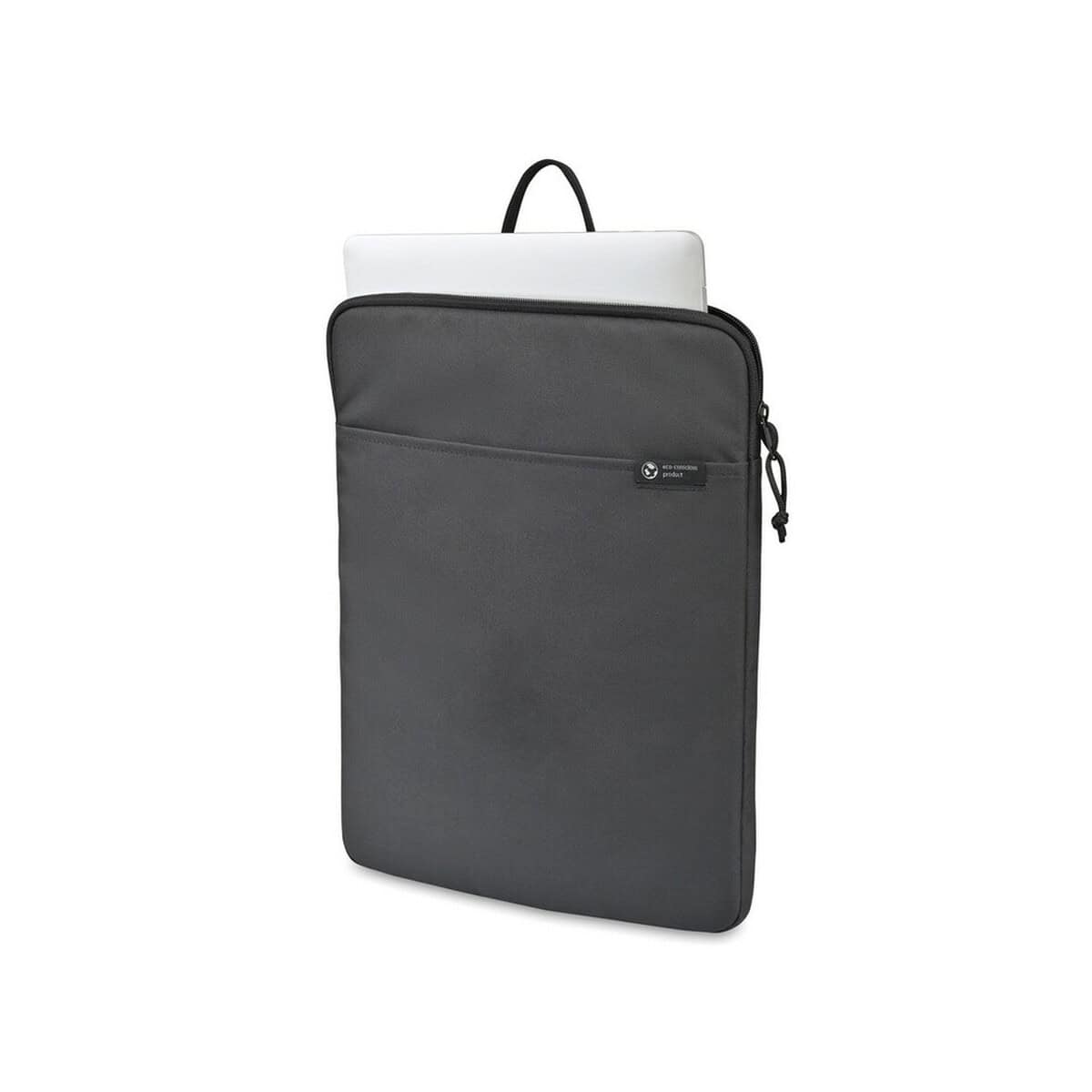 Torby na laptopa z logo – pokrowiec na laptopa 16″ renew aware™ rpet VR010-03_102055-001__B_2 Worek na laptopa z nadrukiem, czarny i szary, na gadżety reklamowe i upominki firmowe. Idealny na prezent, wykonanie z wytrzymałego materiału.