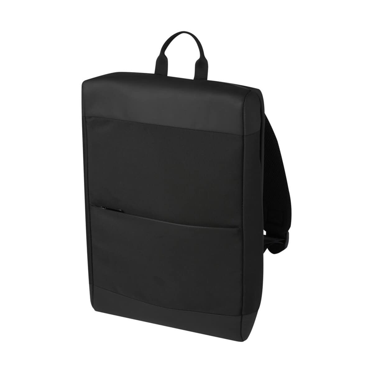 Czarny elegancki plecak na gadżety i akcesoria biznesowe.