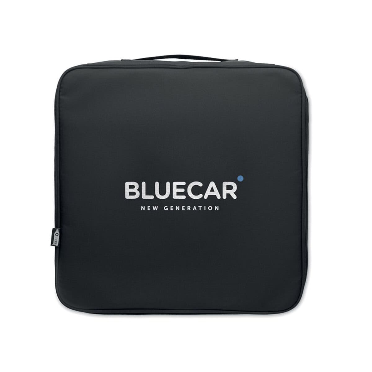 Torby na laptopa z logo – torba 600d rpet na kable cabag mo6649-03-print Magazynowa torba na laptopa w kolorze czarnym z logo Bluecar.