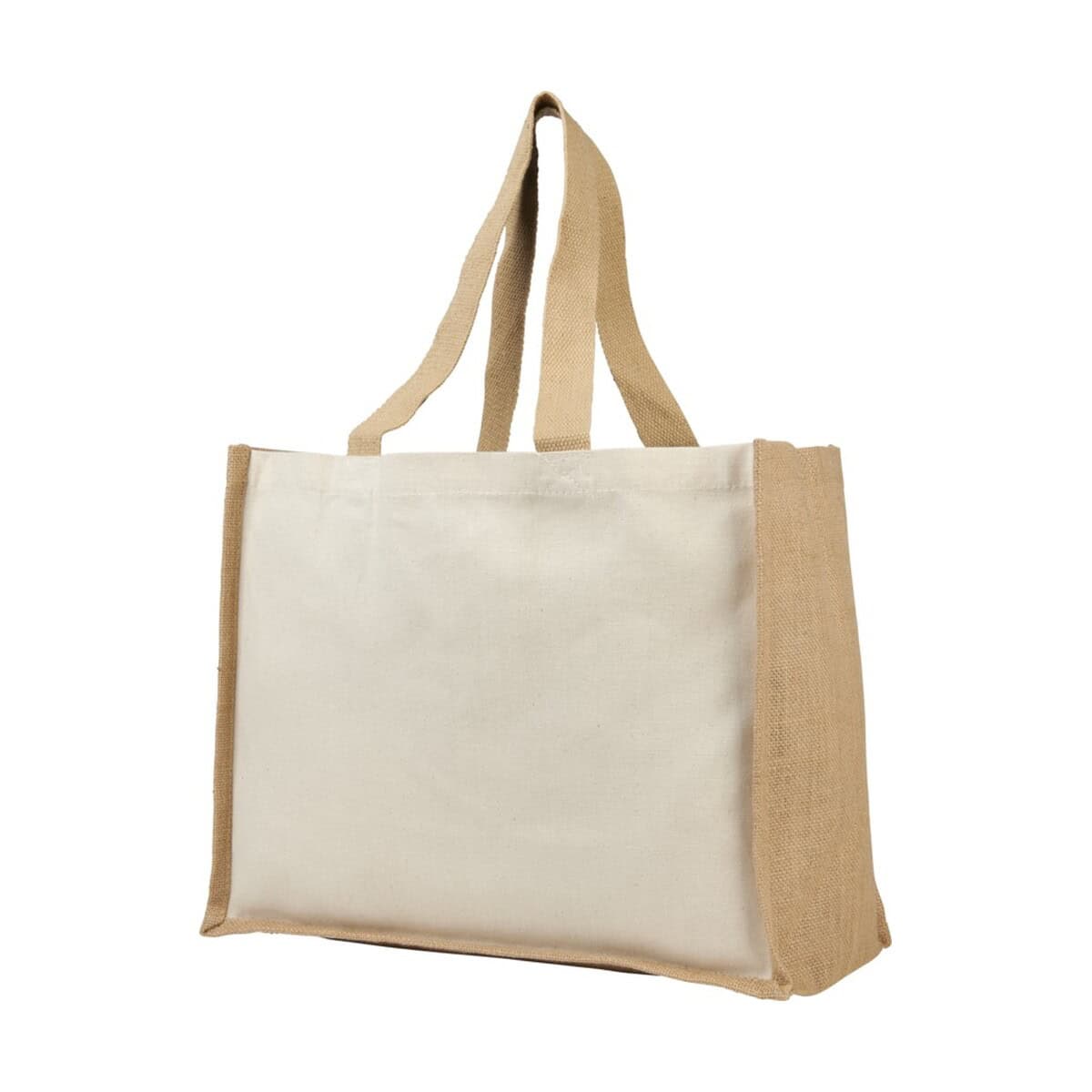 Torba promocyjna bawełniana z naturalnym designem na gadżety reklamowe.